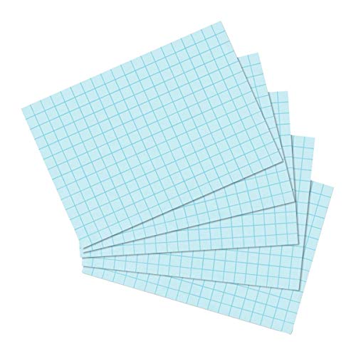 Herlitz 4er-Pack Karteikarten im Format A6, mit Aufreißfaden, blau, kariert, verpackt Herlitz 4er-Pack Karteikarten im Format A6, mit Aufreißfaden, blau, kariert, verpackt von Herlitz