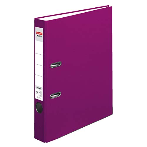 Herlitz 50011865 Ordner mit Einsteckrückenschild, A4, Brombeer, Beere, 5 cm von Herlitz