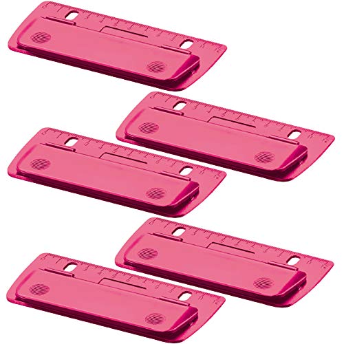 Herlitz 50015832 Mini-Taschenlocher zum Einheften und für unterwegs (5x pink) von Herlitz