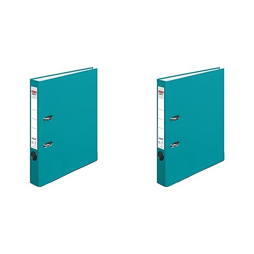 Herlitz 50015955 Ordner "maX.file" protect, A4, 5 cm Caribbean Türkis (Packung mit 2) von Herlitz