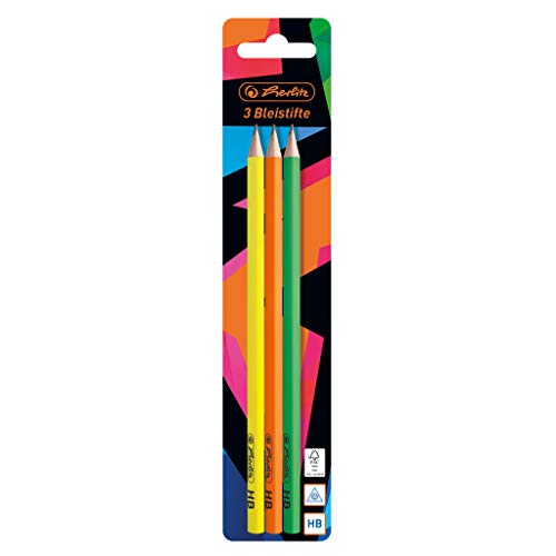 Herlitz 50027736 Bleistift Neon Art, 3 Stück von Herlitz