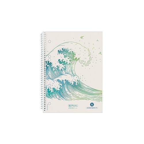 Herlitz 50033492 GREENline Spiralblock, A5, 70 Blatt kariert, 80 g/m², Weiß Herlitz 50033492 GREENline Spiralblock, A5, 70 Blatt kariert, 80 g/m², Weiß von Herlitz