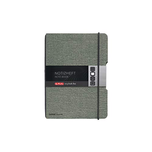 Herlitz 50033720 Notizheft flex Leinen, A6, 40 Blatt punktiert, FSC-Mix, Farbe: grau, 1 Stück Herlitz 50033720 Notizheft flex Leinen, A6, 40 Blatt punktiert, FSC-Mix, Farbe: grau, 1 Stück von Herlitz