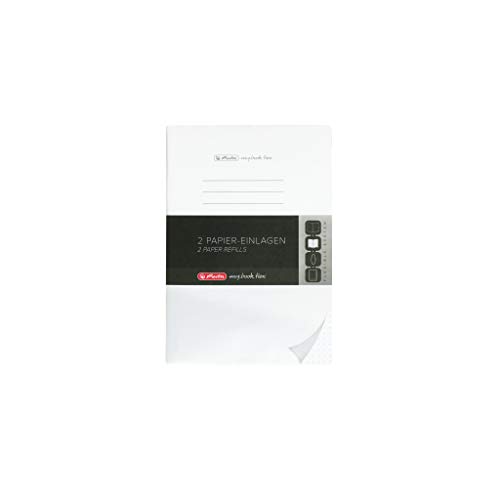 Herlitz 50034147 Refill für Notizheft flex, A5, 2 x 40 Blatt punktiert, 1 Stück, Weiß von Herlitz