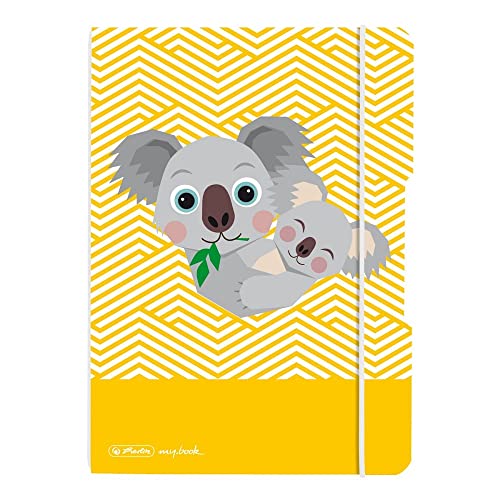 herlitz 50039814 Notizheft flex A5, 40 Blatt punktiert, Motiv: Cute Animals Koala, 1 Stück von Herlitz