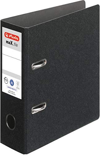 Herlitz 5175807 Ordner maX.file A5 hoch, 7, 5 cm mit selbstklebendem Rückenschild, Hartpappe, 20 Stück Herlitz 5175807 Ordner maX.file A5 hoch, 7, 5 cm mit selbstklebendem Rückenschild, Hartpappe, 20 Stück von Herlitz