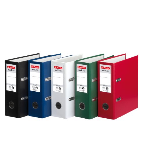 Herlitz 5275003 Ordner maX.file protect A5 hoch, FSC Mixed (Farben sortiert) , 1 Stück von Herlitz