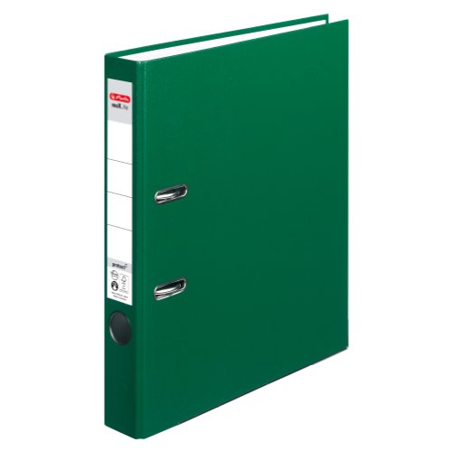 Herlitz 5450507 Ordner maX.file protect (A4, 5 cm, mit Einsteckrückenschild), grün, 1 Stück von Herlitz