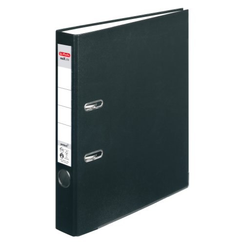 Herlitz 5450804 Ordner maX.file protect (A4, 5 cm, mit Einsteckrückenschild) schwarz, 1 Stück von Herlitz