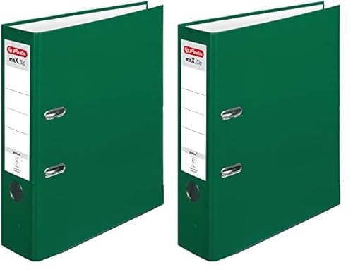 Herlitz 5480504 Ordner maX.file protect A4, Grün, 8 cm (Packung mit 2) von Herlitz