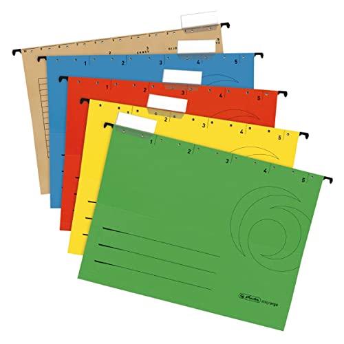 Herlitz 5874656 Hängemappe A4 UniReg farbig sortiert 5er Kraftkarton, 230 g/qm Herlitz 5874656 Hängemappe A4 UniReg farbig sortiert 5er Kraftkarton, 230 g/qm von Herlitz