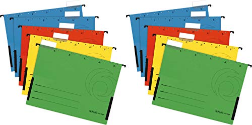 Herlitz 5874755 Hängetasche farbig sortiert 5er Packung (Farbig sortiert, 2x 5er Pack (Tasche)) von Herlitz