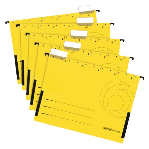 Herlitz 5874771 Hängetasche A4, gelb, 5er Packung Herlitz 5874771 Hängetasche A4, gelb, 5er Packung von Herlitz