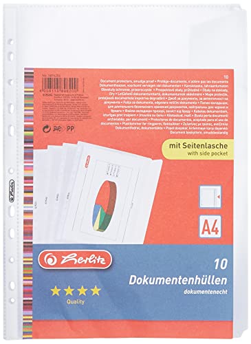 Herlitz 5896204 Dokumentenhülle A4 PP 10er Packung von Herlitz