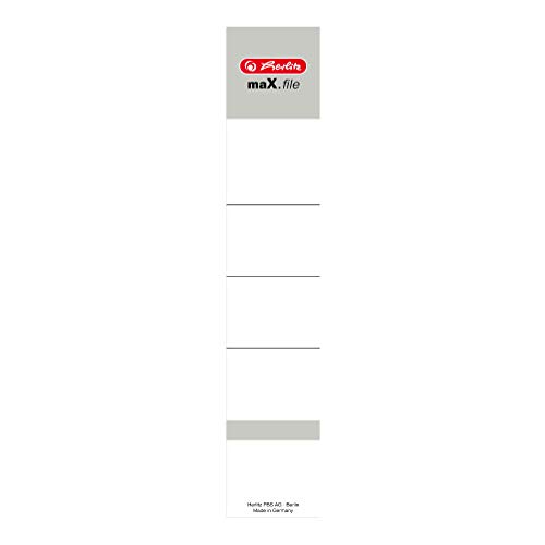 Herlitz 5966056 Rückenschild 36 x 190 mm für 5 cm-Ordner, selbstklebend, 10 Stück, weiß Herlitz 5966056 Rückenschild 36 x 190 mm für 5 cm-Ordner, selbstklebend, 10 Stück, weiß von Herlitz