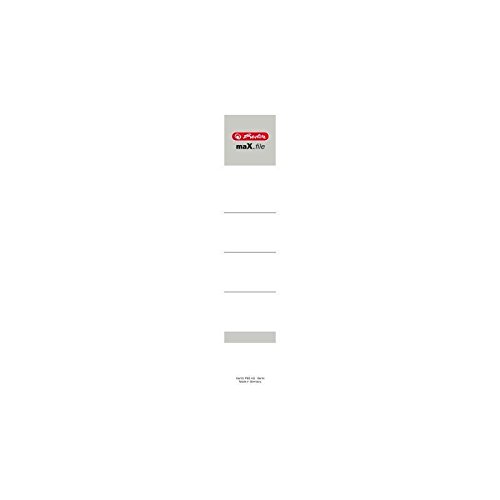 Herlitz 5966064 Rückenschild 36 x 190 mm für 5 cm-Ordner, selbstklebend, 50 Stück weiß von Herlitz