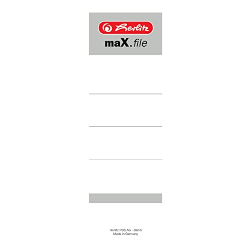 Herlitz 5966106 Rückenschild 60 x 190 mm für 8 cm-Ordner, selbstklebend, 10 Stück, weiß Herlitz 5966106 Rückenschild 60 x 190 mm für 8 cm-Ordner, selbstklebend, 10 Stück, weiß von Herlitz