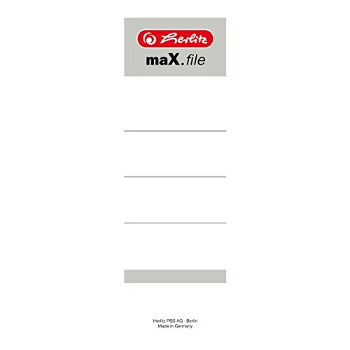 Herlitz 5966114 Rückenschild 60 x 190 mm für 8 cm-Ordner, selbstklebend, 50 Stück, weiß Herlitz 5966114 Rückenschild 60 x 190 mm für 8 cm-Ordner, selbstklebend, 50 Stück, weiß von Herlitz