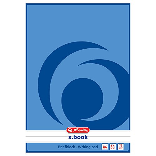 Herlitz Briefblock x.book A4, liniert, 100 Blatt, ungelocht, 10 Stück von Herlitz