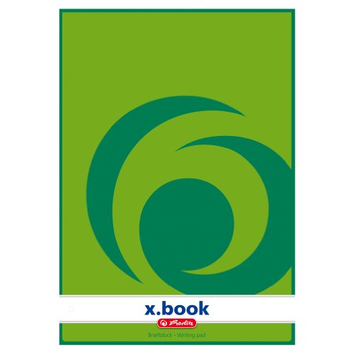 Herlitz Briefblock x.book A4, blanko, 100 Blatt, ungelocht, 5 Stück von Herlitz