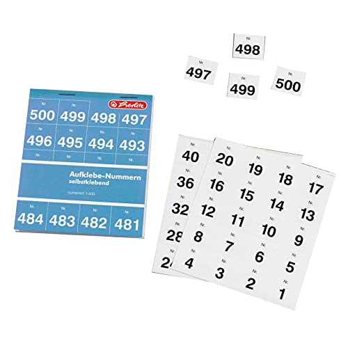 Herlitz 791871 Aufklebenummern Zahlen 1-500, einfach, schwarz, 25 x 21 mm selbstklebend Herlitz 791871 Aufklebenummern Zahlen 1-500, einfach, schwarz, 25 x 21 mm selbstklebend von Herlitz