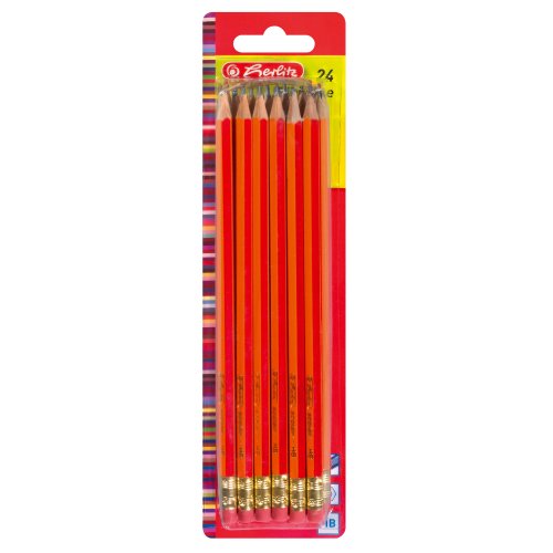 Herlitz 8850604 Bleistifte Scolair HB mit Tip 24 Stück FSC Holz, lackiert von Herlitz