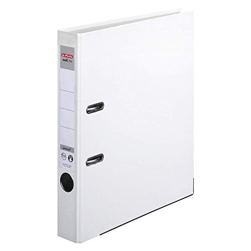 Herlitz 9942616 Ordner maX.file protect A4 5cm weiß, PP-Kunststoffbezug/Papier hellgr.besch. 5er Packung Herlitz 9942616 Ordner maX.file protect A4 5cm weiß, PP-Kunststoffbezug/Papier hellgr.besch. 5er Packung von Herlitz