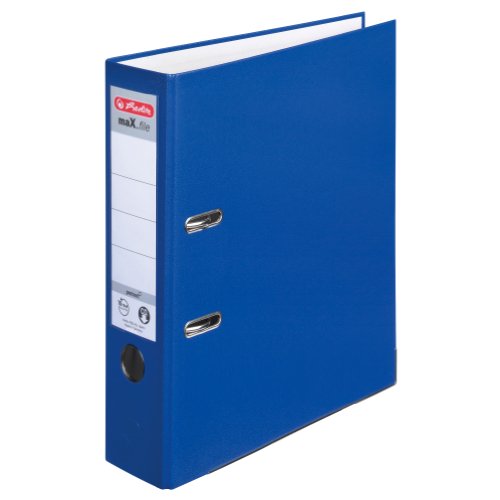 Herlitz 9942665 Ordner maX.file protect A4 8cm, PP-Kunststoffbezug/Papier hellgr.besch. 5er Packung, Farbe blau Herlitz 9942665 Ordner maX.file protect A4 8cm, PP-Kunststoffbezug/Papier hellgr.besch. 5er Packung, Farbe blau von Herlitz