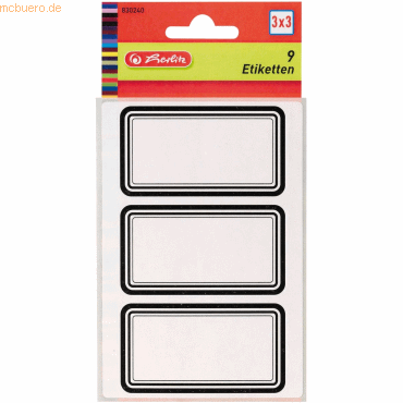 10 x Herlitz Buchetiketten Klassisch VE=9 Etiketten von Herlitz