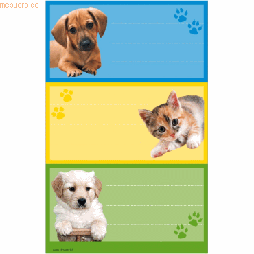 10 x Herlitz Buchetiketten Motiv 6 Tiere VE=9 Etiketten 10 x Herlitz Buchetiketten Motiv 6 Tiere VE=9 Etiketten von Herlitz