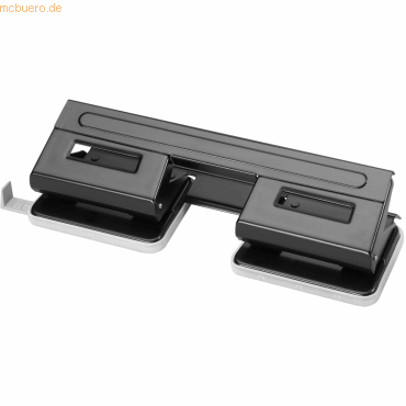 Herlitz Doppel-Locher 1,5mm schwarz mit Anschlagschiene von Herlitz