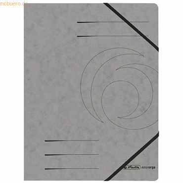 5 x Herlitz Eckspanner Karton A4 dunkelgrau von Herlitz