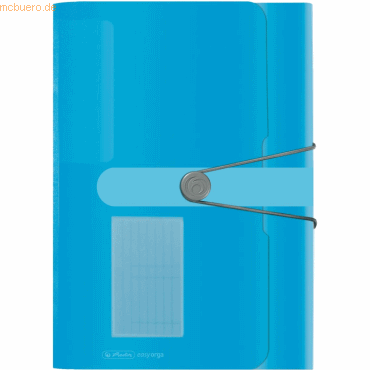 Herlitz Fächermappe A4 PP 12 Fächer blau transparent to go von Herlitz