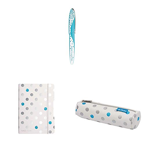 Herlitz Füllhalter my.pen style Frozen Glam + Notizheft flex mit Wechselcover + Faulenzer rund von Herlitz