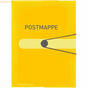 Herlitz Gummizugmappe A4 Postmappe gelb transparent to go Herlitz Gummizugmappe A4 Postmappe gelb transparent to go von Herlitz