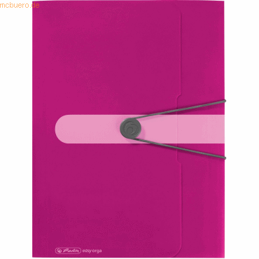3 x Herlitz Gummizugmappe PP A4 beere opak to go von Herlitz