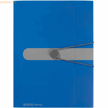 Herlitz Gummizugmappe PP A4 blau opak to go von Herlitz