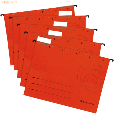 Herlitz Hängemappe 230g/qm rot VE=5 Stück Herlitz Hängemappe 230g/qm rot VE=5 Stück von Herlitz