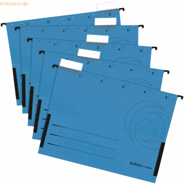 Herlitz Hängetasche 230g/qm blau VE=5 Stück von Herlitz