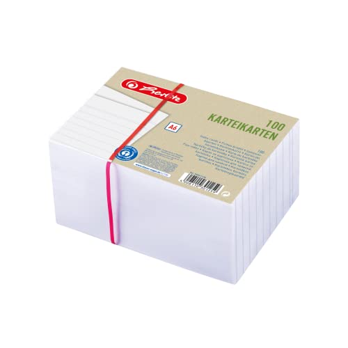 Herlitz Karteikarte A6, liniert, weiß, Blauer-Engel-zertifizert, 500 Stück, 50041138 Herlitz Karteikarte A6, liniert, weiß, Blauer-Engel-zertifizert, 500 Stück, 50041138 von Herlitz