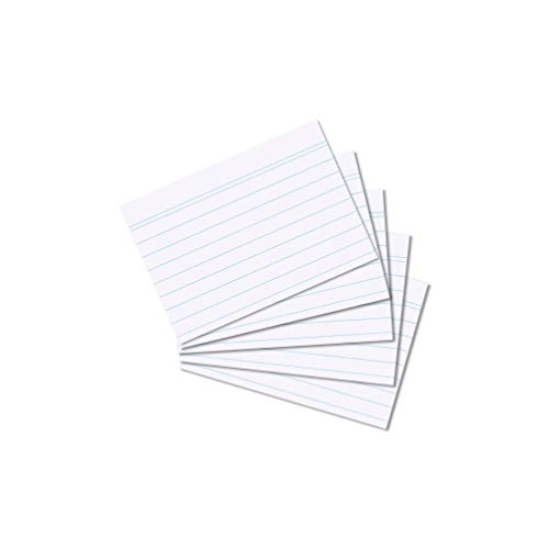 Herlitz Karteikarte eingeschweißt mit Aufreißfaden (Weiß | 4er Pack, A5 liniert) von Herlitz