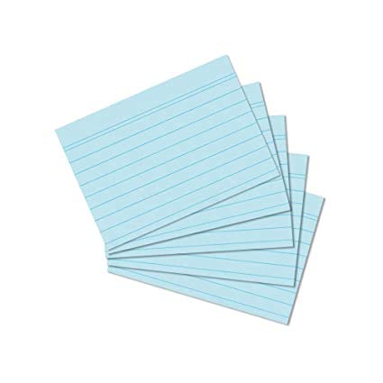 Herlitz Karteikarte eingeschweißt mit Aufreißfaden (blau | 4er Pack, A6 liniert) von Herlitz