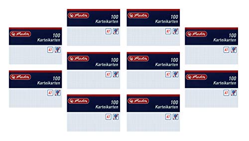 Herlitz 1150507 Karteikarten A5 weiß kariert A7 / 1000 Karten von Herlitz