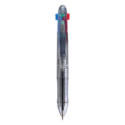 Herlitz Kugelschreiber, 1 Stück auf Blisterkarte, 1 Stück auf Blisterkarte, 4-farbig, transparent von Herlitz