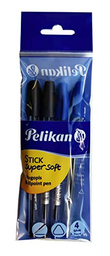 Herlitz Kugelschreiber Blau Und Schwarz, 4 Stück, Stick Super Soft von Herlitz