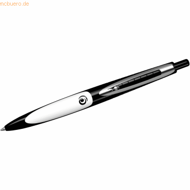 3 x Herlitz Kugelschreiber Gel my.pen M Druckmechanik schwarz/weiß von Herlitz