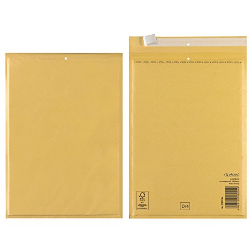 Herlitz Luftpolsterumschläge Versandtasche D, 10 braune Umschläge, selbstklebend, für DIN A5, 10 Stück, 793406 Herlitz Luftpolsterumschläge Versandtasche D, 10 braune Umschläge, selbstklebend, für DIN A5, 10 Stück, 793406 von Herlitz