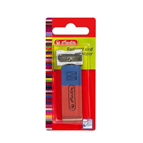 Herlitz Metallanspitzer und Radierer DG36 im Set, 2 Stück auf Blisterkarte von Herlitz