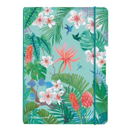 Herlitz Notizheft flex, A5, 40 Blatt punktiert; motiv: Ladylike Jungle, 1 Stück von Herlitz