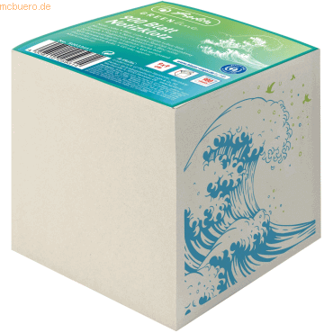 Herlitz Notizklotz Greenline Welle 80 g/qm 90x90x90mm blanko grau 900 Herlitz Notizklotz Greenline Welle 80 g/qm 90x90x90mm blanko grau 900 von Herlitz